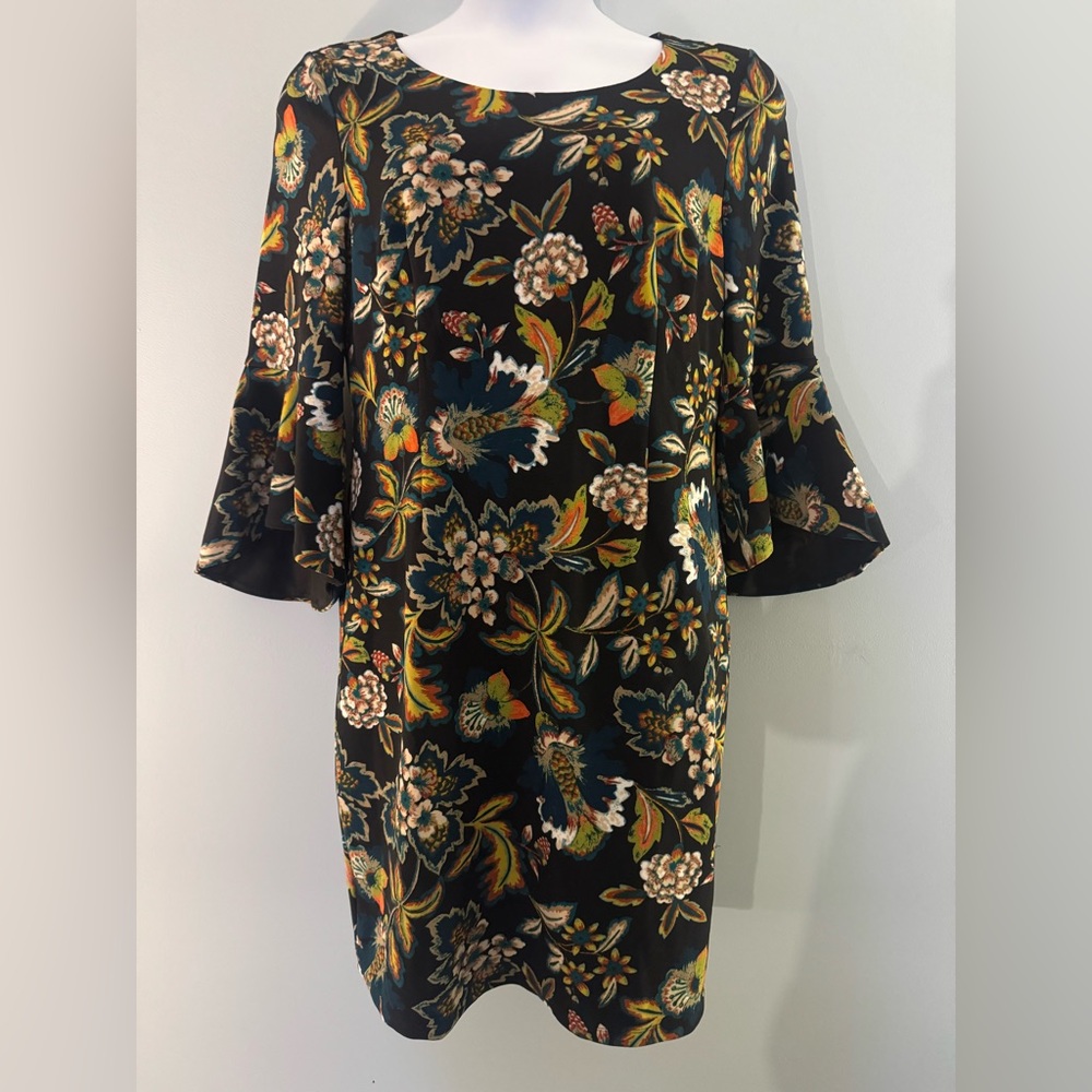 INC Floral dress with bell sleeves